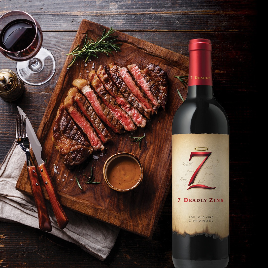 Grilled Steak With 7 Deadly Zins™ Mushroom Sauce 7 Deadly®